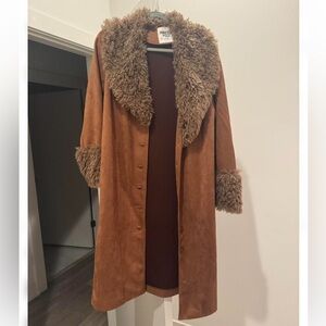Princess Polly Tan Teddy Jacket with Faux Fur Trim